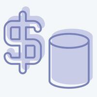 Icon Finance. related to Audit symbol. two tone style. design editable vector