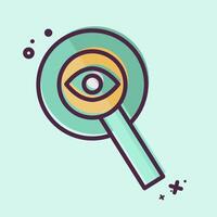 Icon Transparency. related to Audit symbol. MBE style. design editable vector