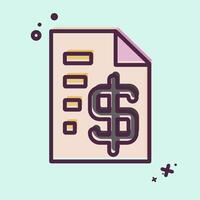Icon Tax Return. related to Audit symbol. MBE style. design editable vector