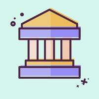 Icon Goverment. related to Audit symbol. MBE style. design editable vector
