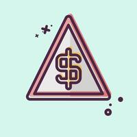 Icon Financial Risk. related to Audit symbol. MBE style. design editable vector
