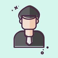 Icon Inspector. related to Audit symbol. MBE style. design editable vector