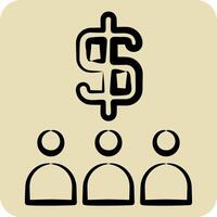 Icon Review. related to Audit symbol. hand drawn style. design editable vector