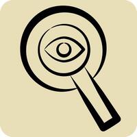 Icon Transparency. related to Audit symbol. hand drawn style. design editable vector