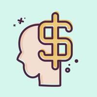 Icon Financial Advisor. related to Audit symbol. MBE style. design editable vector