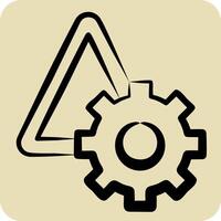 Icon Risk Management. related to Audit symbol. hand drawn style. design editable vector