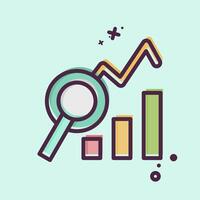 Icon Analysis. related to Audit symbol. MBE style. design editable vector
