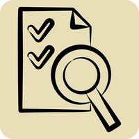 Icon Audit. related to Audit symbol. hand drawn style. design editable vector