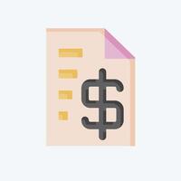 Icon Tax Return. related to Audit symbol. flat style. design editable vector