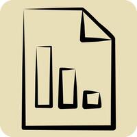 Icon Report. related to Audit symbol. hand drawn style. design editable vector