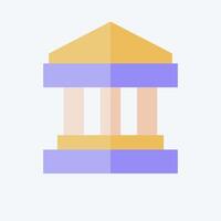 Icon Goverment. related to Audit symbol. flat style. design editable vector