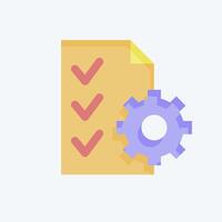 Icon Contract Management. related to Audit symbol. flat style. design editable vector