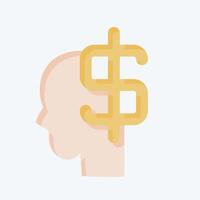 Icon Financial Advisor. related to Audit symbol. flat style. design editable vector