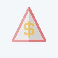 Icon Financial Risk. related to Audit symbol. flat style. design editable vector