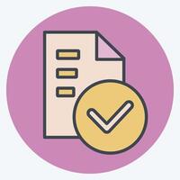 Icon Standarts. related to Audit symbol. color mate style. design editable vector