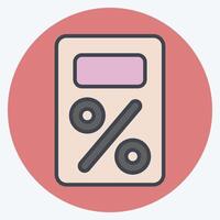 Icon Tax. related to Audit symbol. color mate style. design editable vector
