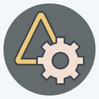 Icon Risk Management. related to Audit symbol. color mate style. design editable vector