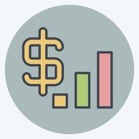 Icon Revenue. related to Audit symbol. color mate style. design editable vector