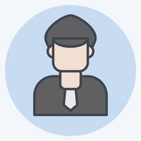 Icon Inspector. related to Audit symbol. color mate style. design editable vector