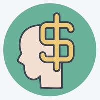 Icon Financial Advisor. related to Audit symbol. color mate style. design editable vector