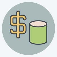 Icon Finance. related to Audit symbol. color mate style. design editable vector