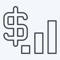Icon Revenue. related to Audit symbol. line style. design editable vector