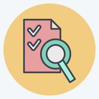 Icon Audit. related to Audit symbol. color mate style. design editable vector