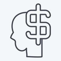 Icon Financial Advisor. related to Audit symbol. line style. design editable vector
