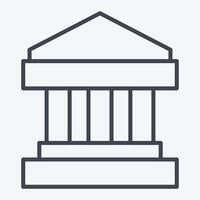 Icon Goverment. related to Audit symbol. line style. design editable vector