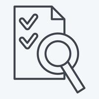 Icon Audit. related to Audit symbol. line style. design editable vector