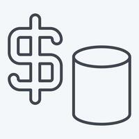 Icon Finance. related to Audit symbol. line style. design editable vector