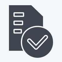 Icon Standarts. related to Audit symbol. glyph style. design editable vector