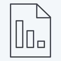 Icon Report. related to Audit symbol. line style. design editable vector