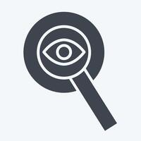 Icon Transparency. related to Audit symbol. glyph style. design editable vector