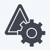 Icon Risk Management. related to Audit symbol. glyph style. design editable vector