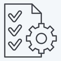 Icon Contract Management. related to Audit symbol. line style. design editable vector