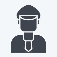 Icon Inspector. related to Audit symbol. glyph style. design editable vector