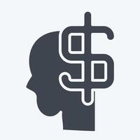 Icon Financial Advisor. related to Audit symbol. glyph style. design editable vector