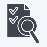 Icon Audit. related to Audit symbol. glyph style. design editable vector