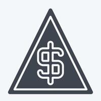 Icon Financial Risk. related to Audit symbol. glyph style. design editable vector