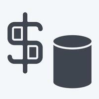 Icon Finance. related to Audit symbol. glyph style. design editable vector