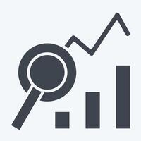 Icon Analysis. related to Audit symbol. glyph style. design editable vector