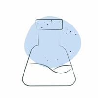 Icon Conical Flask. related to Fabric symbol. Color Spot Style. design editable vector