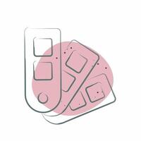 Icon Color Pallete. related to Fabric symbol. Color Spot Style. design editable vector
