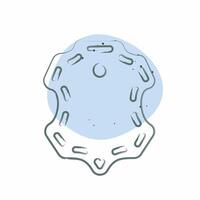 Icon Sheepskin. related to Fabric symbol. Color Spot Style. design editable vector