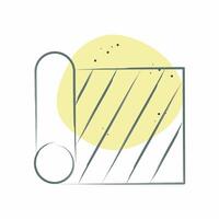 Icon Fabric Roll. related to Fabric symbol. Color Spot Style. design editable vector