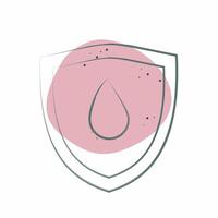 Icon Water Resistant. related to Fabric symbol. Color Spot Style. design editable vector