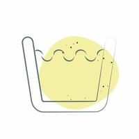 Icon High Degree Washing. related to Fabric symbol. Color Spot Style. design editable vector
