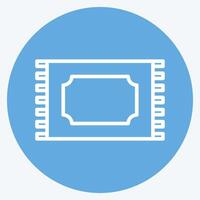 Icon Carpet. related to Fabric symbol. blue eyes style. design editable vector