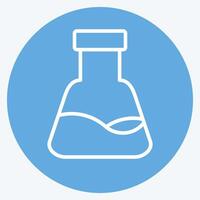 Icon Conical Flask. related to Fabric symbol. blue eyes style. design editable vector